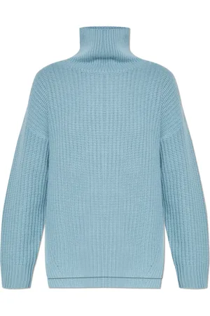 Lisa Yang Strik, Dame, Blå, M, Cashmere, Cashmere Turtleneck Therse