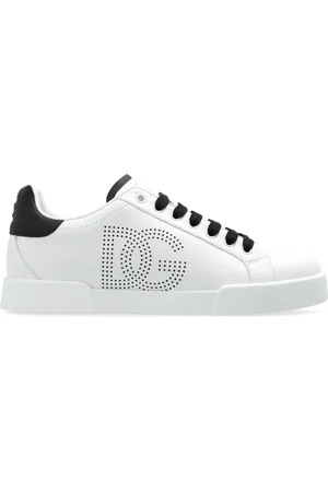 Dolce & Gabbana Sko, Dame, Hvid, 37 1/2 EU, Læder, Portofino sneakers