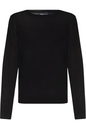 Emporio Armani Strik, Herre, Sort, 3XL, Uld, Uld Sweater
