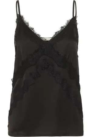 Gestuz Top, Dame, Sort, M, Uld, Sort Blonde Top Bluse