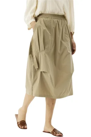 In Front Nederdel, Dame, , 2XL, Uld, Moderne Gianna Nederdel Sand