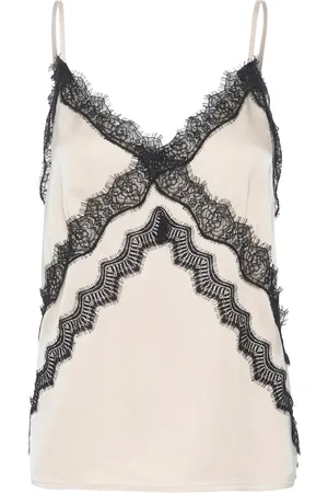Gestuz Top, Dame, , L, Uld, Blonde Detalje Top Bluse Birch