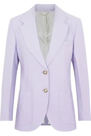 Victoria Beckham Jakke, Dame, Lilla, 2XS, Uld, Lavendel Lommejakke