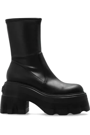 Casadei Sko, Dame, Sort, 39 1/2 EU, Læder, Platform Ankelstøvler
