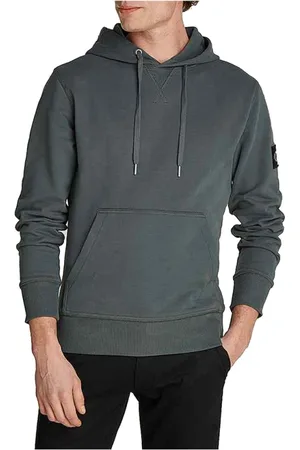 Calvin Klein Sweathshirts & Hoodies, Herre, Grå, M, Uld, Urban Grå Sweater