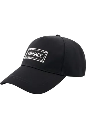VERSACE Tilbehør, Herre, Sort, 60 CM, Bomuld, Sort Bomuld Baseball Cap