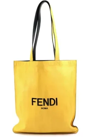 Fendi Pre-owned, Herre, Gul, ONE SIZE, Uld, Pre-owned Laeder skuldertasker