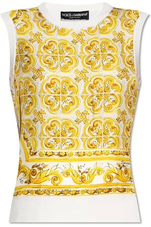 Dolce & Gabbana Top, Dame, Gul, S, Uld, Top med 