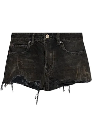 Balenciaga Shorts, Dame, Sort, W26, Denim, Vintage effekt denim shorts
