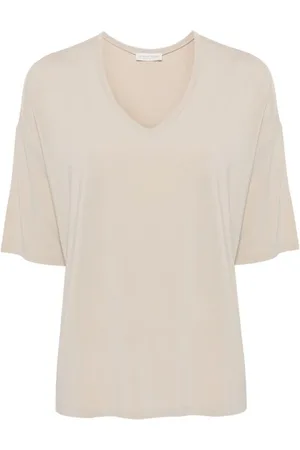 LE TRICOT PERUGIA Top, Dame, , L, Uld, V-hals T-shirt med dropped shoulders