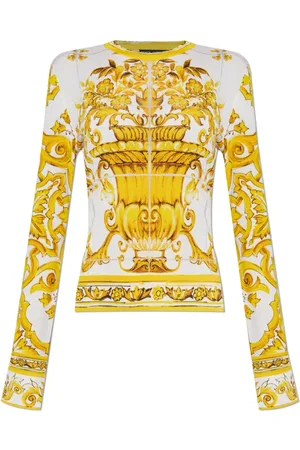 Dolce & Gabbana Top, Dame, Gul, S, Sweater med 