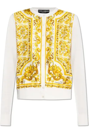 Dolce & Gabbana Strik, Dame, Hvid, M, Knapkort jakke