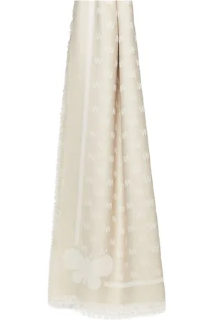 Max Mara Tilbehør, Dame, , ONE SIZE, Ivory Elegant Versatile Scarf