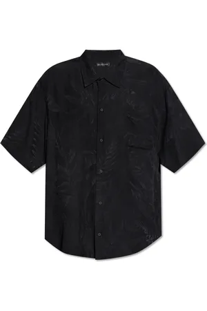 Balenciaga Skjorte, Herre, Sort, 2XL, Silkeskjorte med lomme