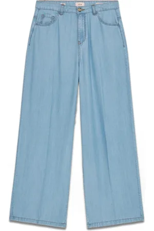 Oltre Bukser, Dame, Blå, XL, Denim, Tencel Palazzo Bukser med Denim Effekt