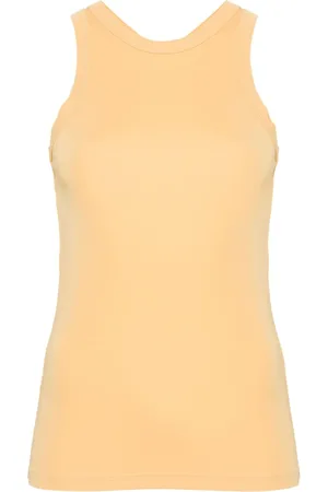 Totême Top, Dame, Gul, XS, Bomuld, Flydende Tank Top