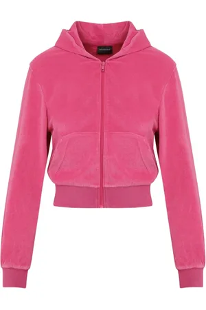 Balenciaga Sweathshirts & Hoodies, Dame, Lyserød, S, Bomuld, Mørk Tracksuit Jakke