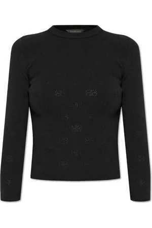 Balenciaga Strik, Dame, Sort, M, Uld, Uld Top