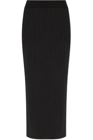 Jil Sander Nederdel, Dame, Sort, S, Stribet nederdel