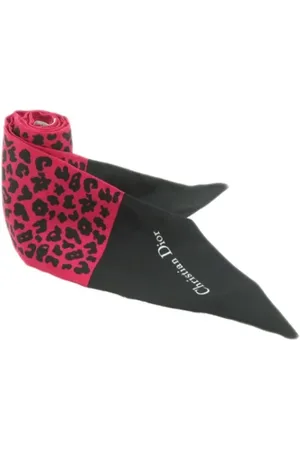 Dior Pre-owned, Dame, Flerfarvet, ONE SIZE, Tyl, Pre-owned Silke trklaeder