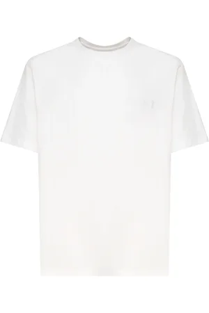 FERRARI Top, Herre, Hvid, XL, Bomuld, Hvid Bomulds T-shirt med Side Logo