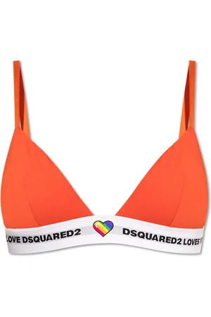 Dsquared2 Undertøj, Dame, Rød, XL, Bomuld, Bh med logo