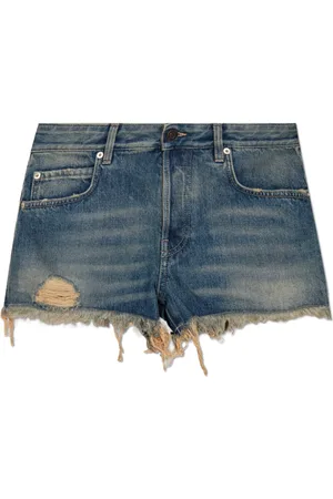 Balenciaga Shorts, Dame, Blå, W26, Denim, Vintage effekt denim shorts