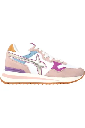 W6YZ Sko, Dame, Flerfarvet, 41 EU, Uld, Rosa Sneakers Urban Stil