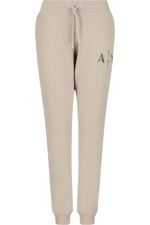 Armani Exchange Bukser, Dame, , L, Bomuld, Sporty Bomuldssweatpants Elastisk Talje Logo