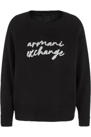 Armani Exchange Sweathshirts & Hoodies, Dame, Sort, S, Uld, Casual Sort Sweater