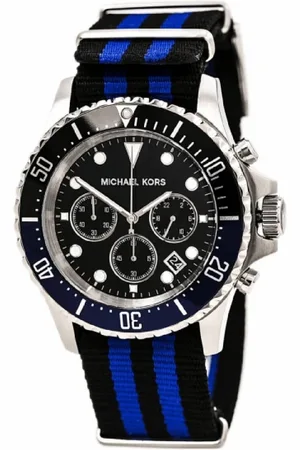 Michael Kors Tilbehør, Herre, Flerfarvet, ONE SIZE, Nylon, Stainless Steel Quartz Man Watch