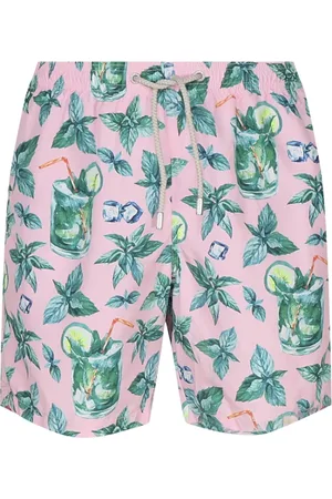 MC2 SAINT BARTH Badetøj, Herre, Flerfarvet, L, Nylon, Mojito Print Pink Nylon Badetøj