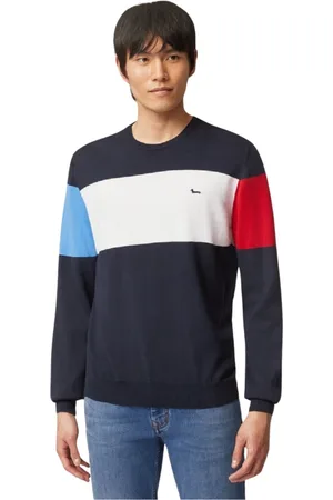 HARMONT&BLAINE Sweathshirts & Hoodies, Herre, Flerfarvet, 3XL, Bomuld, Blå Sweater Maglia