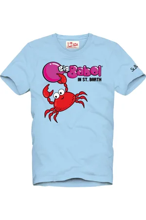 MC2 SAINT BARTH Top, Herre, Blå, S, Bomuld, Krabbe Fest T-Shirt