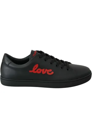 Dolce & Gabbana Sko, Dame, Sort, 35 EU, Kærlighed Paillet Hjerte Sneakers
