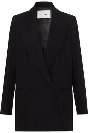 Ivy & Oak Jakke, Dame, Sort, 2XL, Peak Lapel Tuxedo Blazer