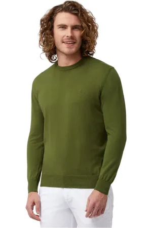 HARMONT&BLAINE Strik, Herre, Grøn, L, Bomuld, Grøn Crewneck Sweater Original Design