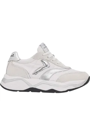 Voile blanche Sko, Dame, Hvid, 37 EU, Læder, Hvide sporty sneakers med læderdetaljer