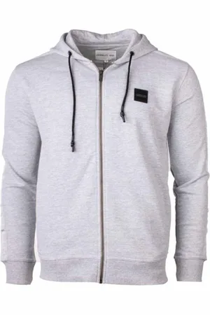 Cerruti 1881 Sweathshirts & Hoodies, Herre, Grå, S, Uld, Grå Hættetrøje med Lynlås