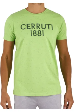 Cerruti 1881 Top, Herre, Grøn, L, Bomuld, Broderet Logo Tshirt - Coloratura