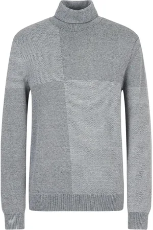 Armani Exchange Strik, Herre, Grå, S, Uld, Grå Sweater Maglia Stil