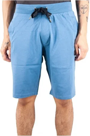 Cerruti 1881 Shorts, Herre, Blå, L, Bomuld, Jersey Shorts - Etretat Stil