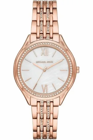 Michael Kors Tilbehør, Dame, Lyserød, ONE SIZE, Uld, Dameur i Rustfrit Stål