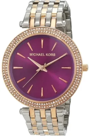 Michael Kors Tilbehør, Dame, Lyserød, ONE SIZE, Rustfrit Stål Dame Kvartsur