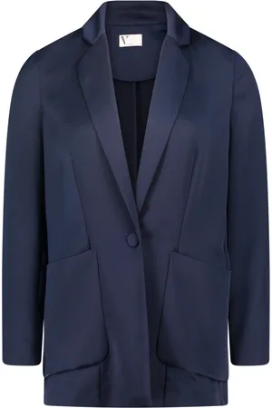 Vera Mont Jakke, Dame, Blå, 2XL, Klassisk Blazer med Lommer