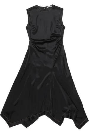 Acne Studios Kjole, Dame, Sort, S, Satin, Sort Satin Ærmeløs Kjole