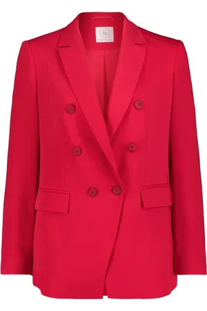 Betty & Co Jakke, Dame, Rød, XL, Uld, Elegant Business Blazer med Lommer