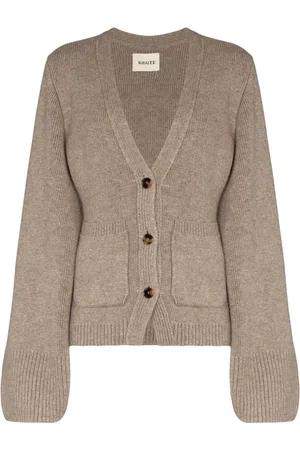 Khaite Strik, Dame, , M, Cashmere, Scarlet Cardigan Sweater