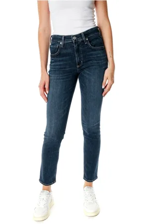 Citizens of Humanity Jeans, Dame, Blå, W27, Denim, Midwaist Skinny Fit Jeans med Fade Effekter