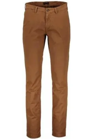 40 Weft Bukser, Herre, Brun, XS, Bomuld, Lige bukser